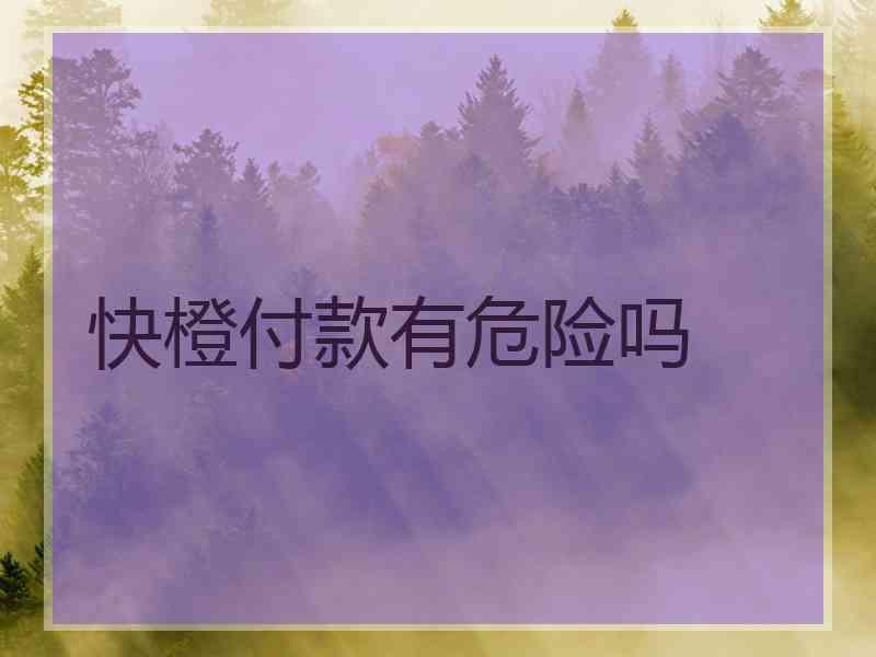 快橙付款有危险吗