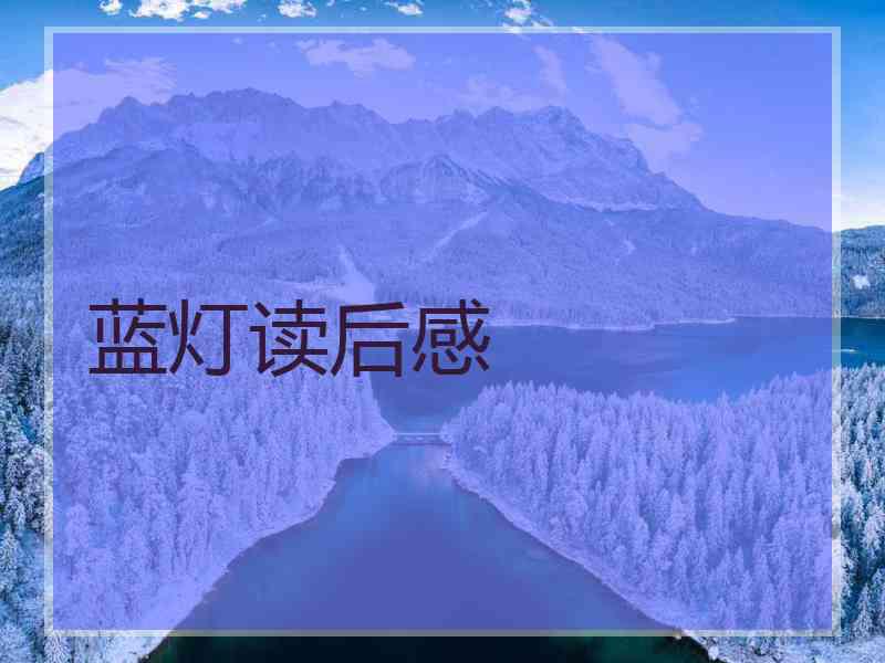 蓝灯读后感