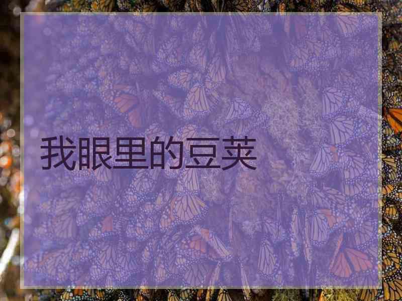 我眼里的豆荚
