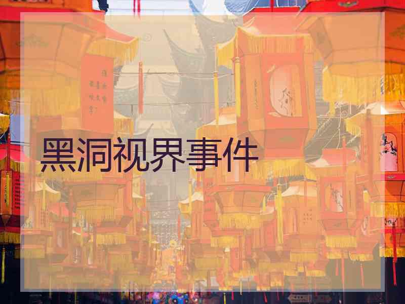 黑洞视界事件