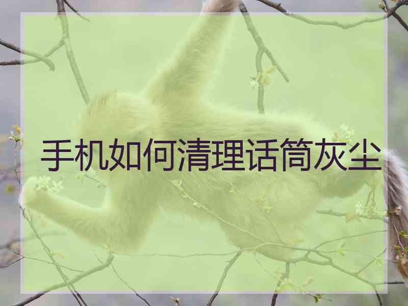 手机如何清理话筒灰尘