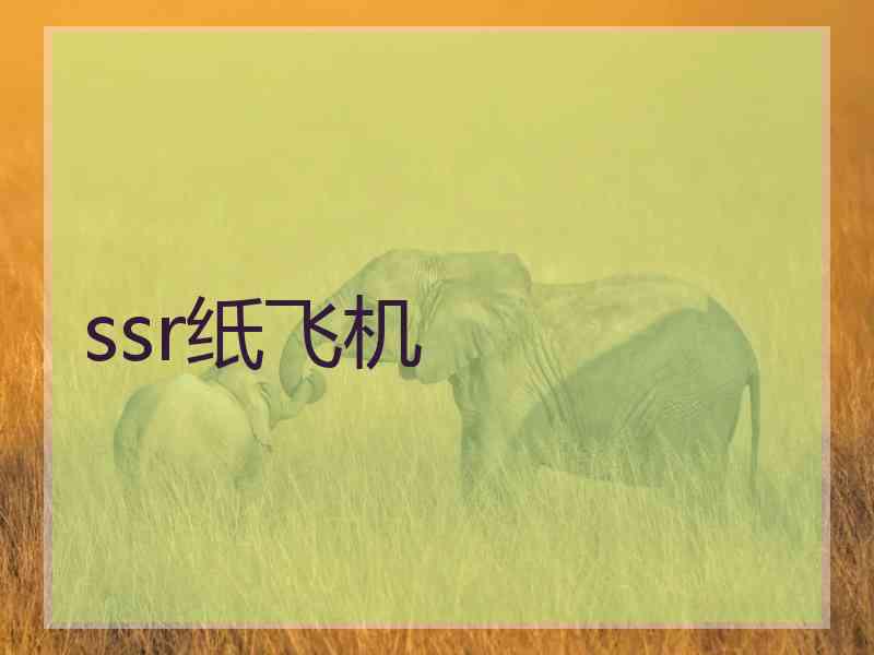 ssr纸飞机