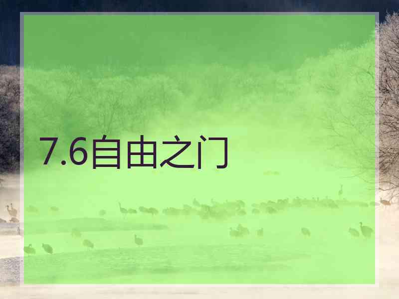 7.6自由之门