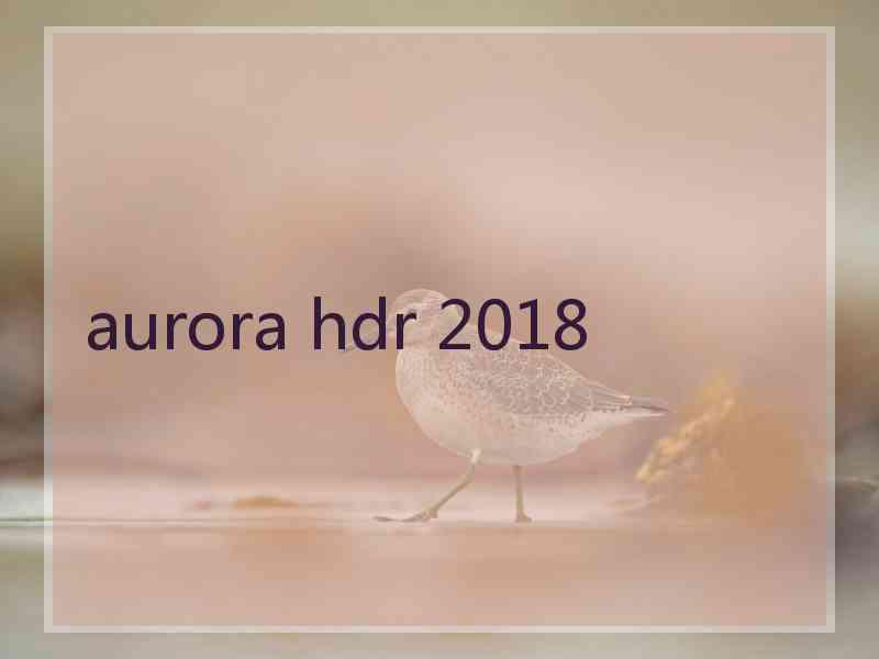 aurora hdr 2018