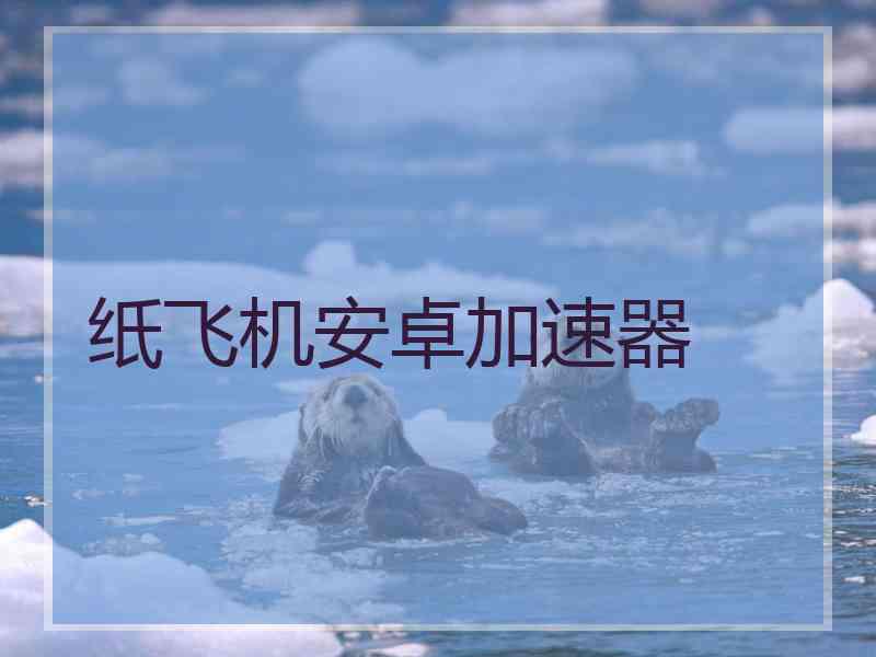 纸飞机安卓加速器
