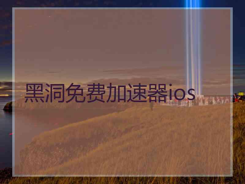 黑洞免费加速器ios