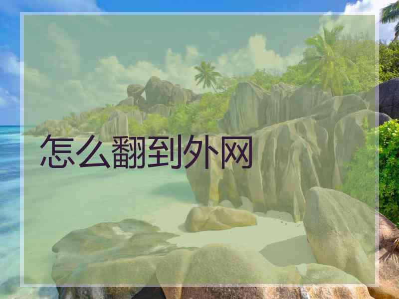 怎么翻到外网