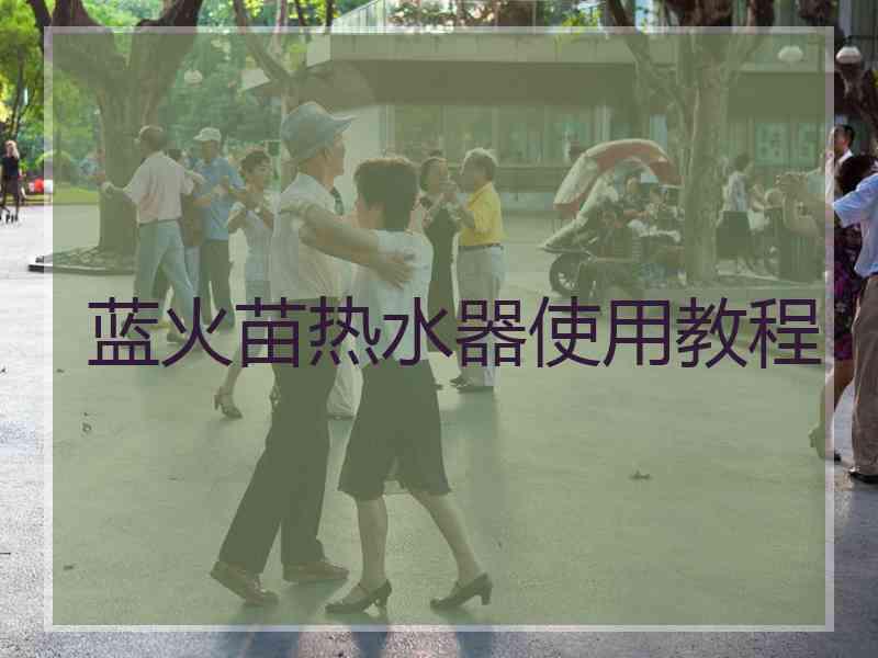 蓝火苗热水器使用教程