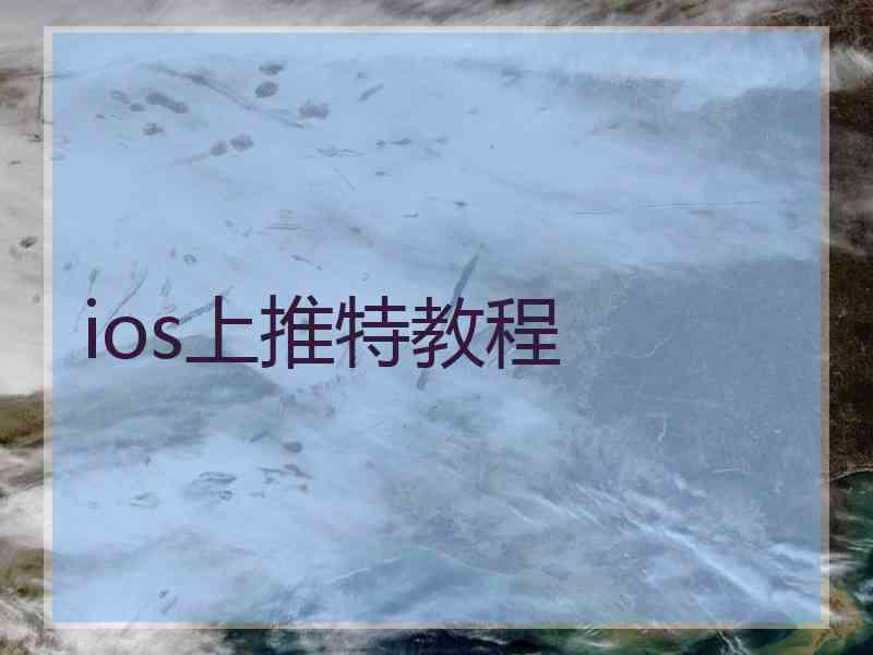 ios上推特教程