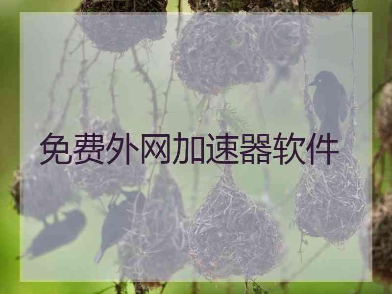 免费外网加速器软件