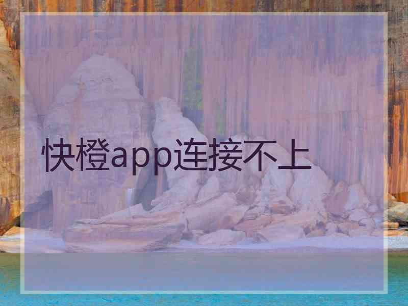 快橙app连接不上