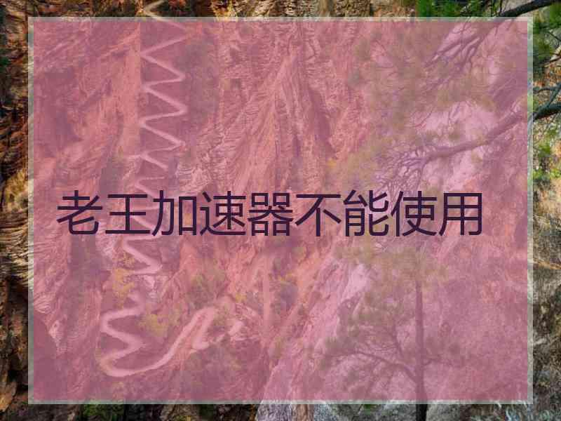 老王加速器不能使用