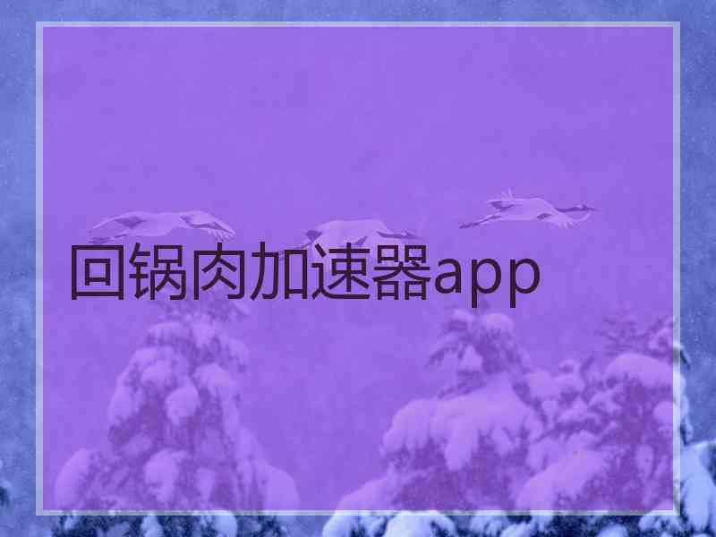 回锅肉加速器app