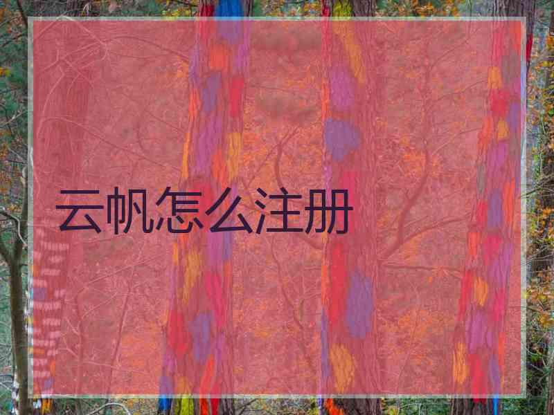 云帆怎么注册
