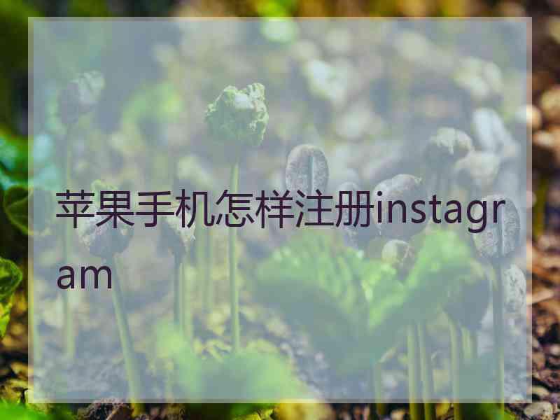 苹果手机怎样注册instagram