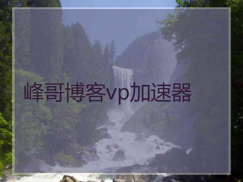 峰哥博客vp加速器