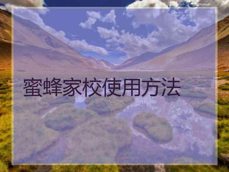 蜜蜂家校使用方法