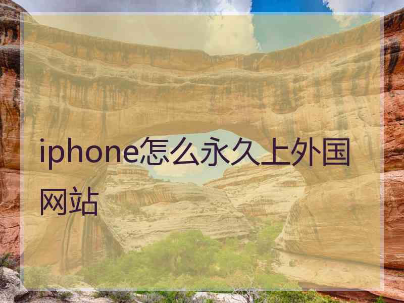 iphone怎么永久上外国网站