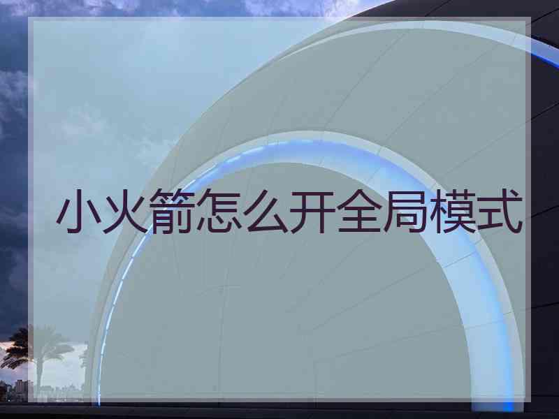 小火箭怎么开全局模式