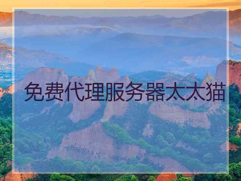免费代理服务器太太猫