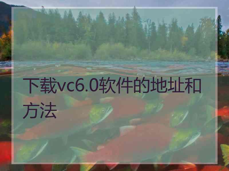 下载vc6.0软件的地址和方法