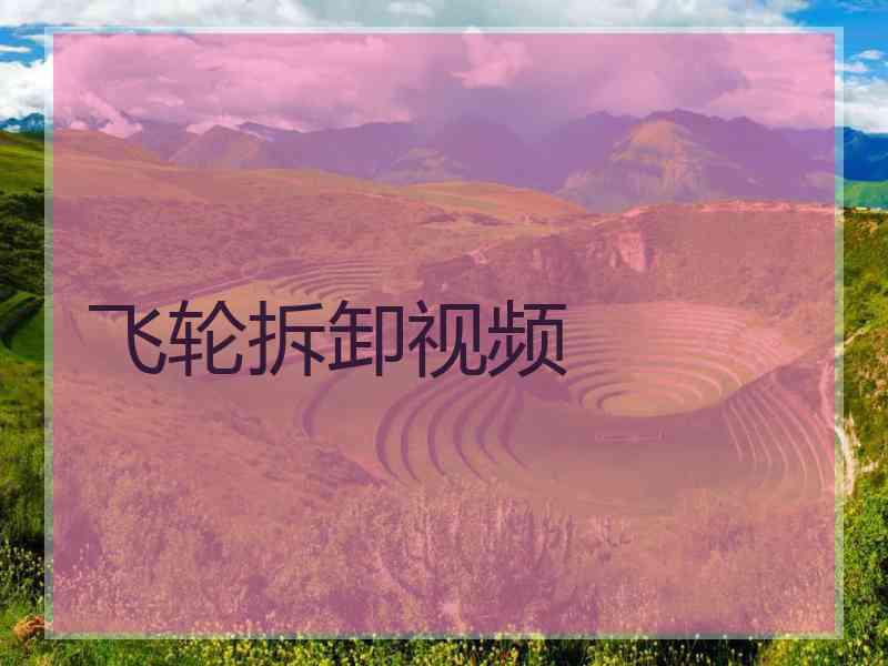 飞轮拆卸视频