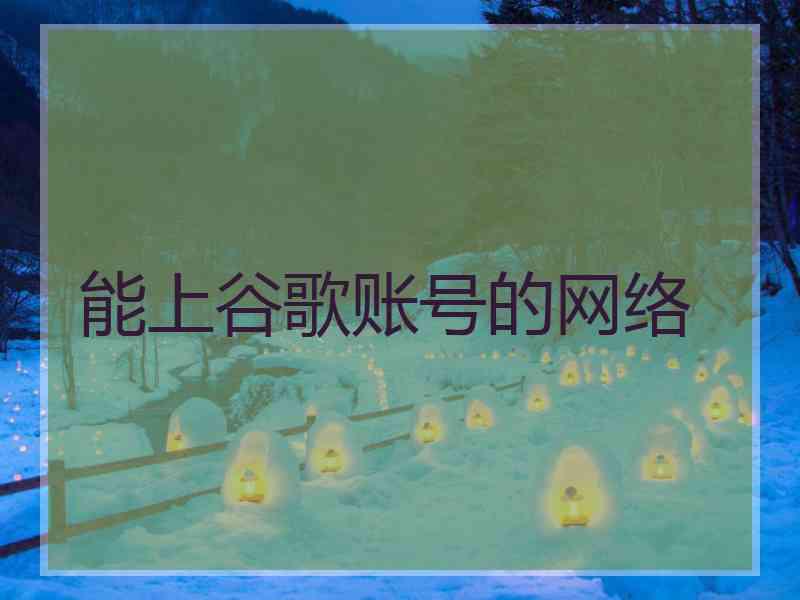 能上谷歌账号的网络