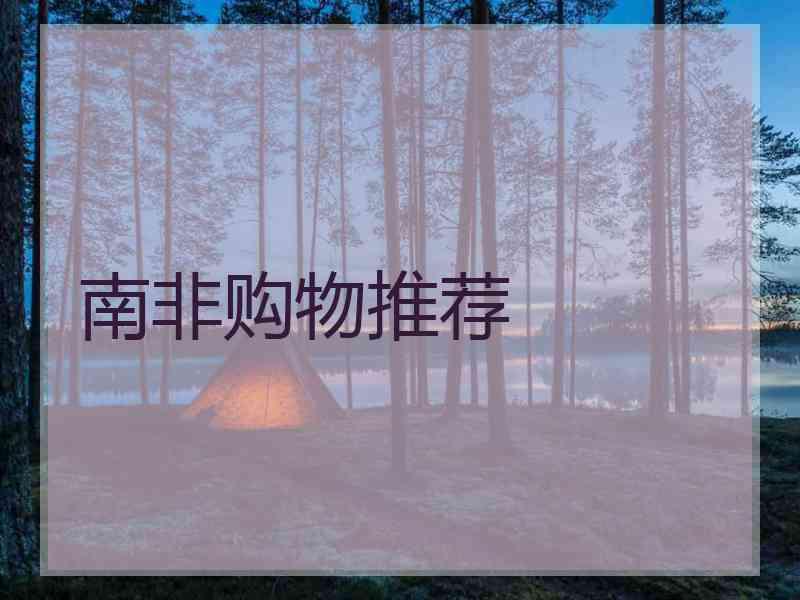 南非购物推荐
