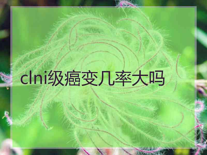 clni级癌变几率大吗