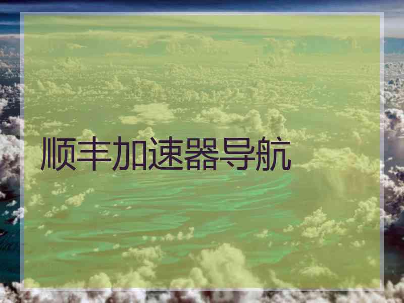 顺丰加速器导航