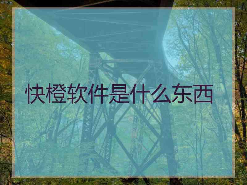 快橙软件是什么东西