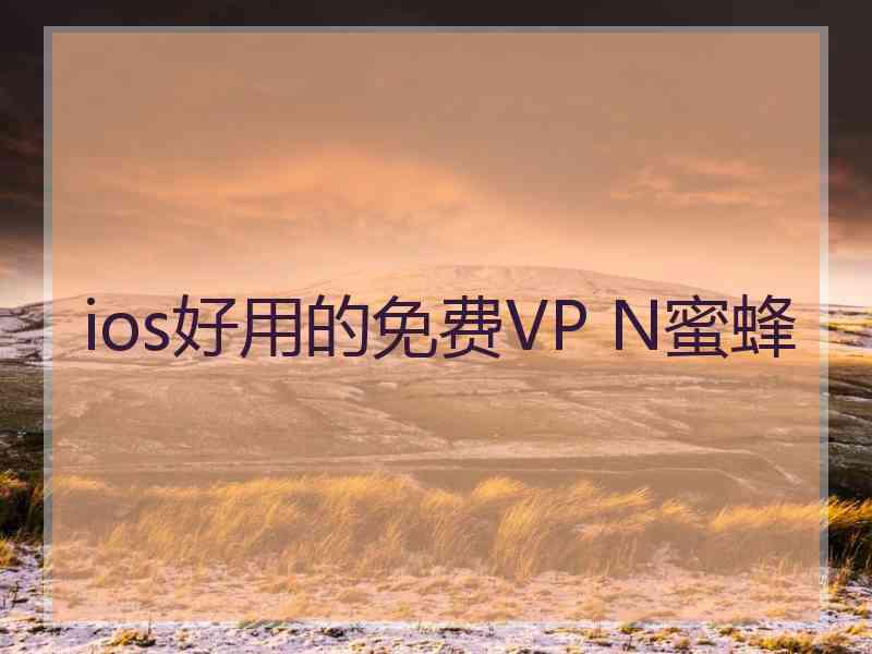 ios好用的免费VP N蜜蜂