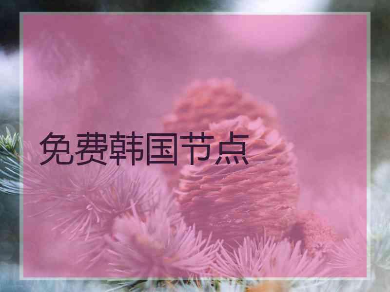 免费韩国节点