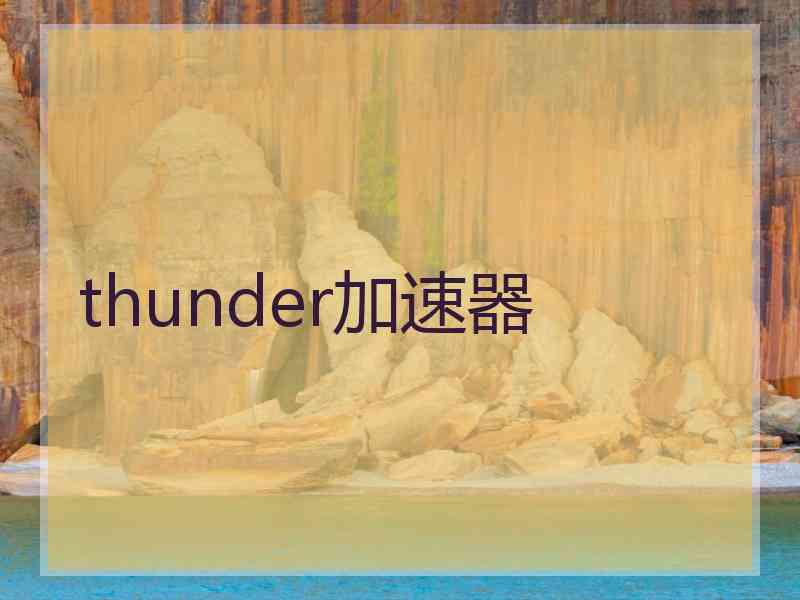 thunder加速器