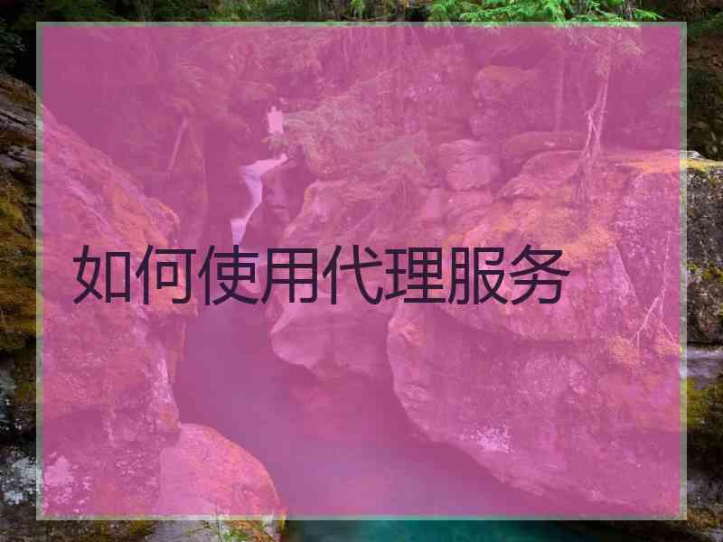 如何使用代理服务