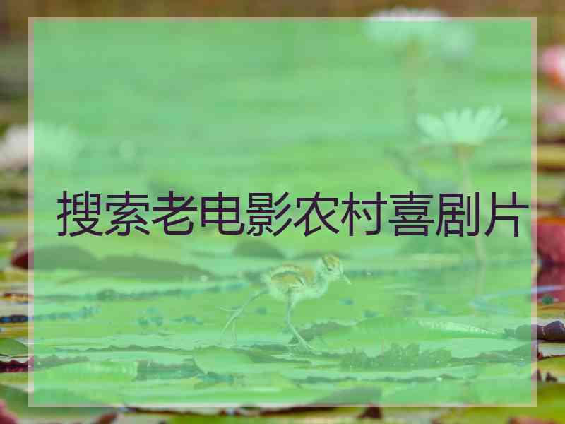 搜索老电影农村喜剧片