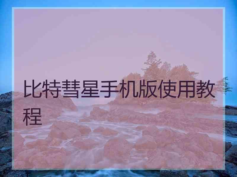 比特彗星手机版使用教程