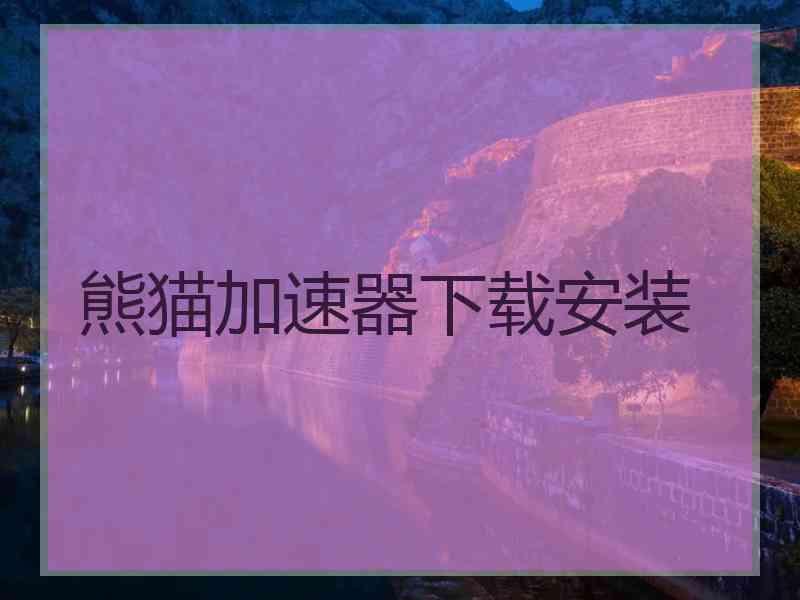 熊猫加速器下载安装
