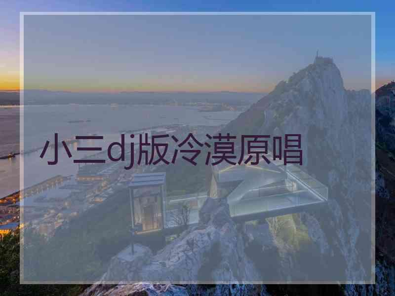 小三dj版冷漠原唱