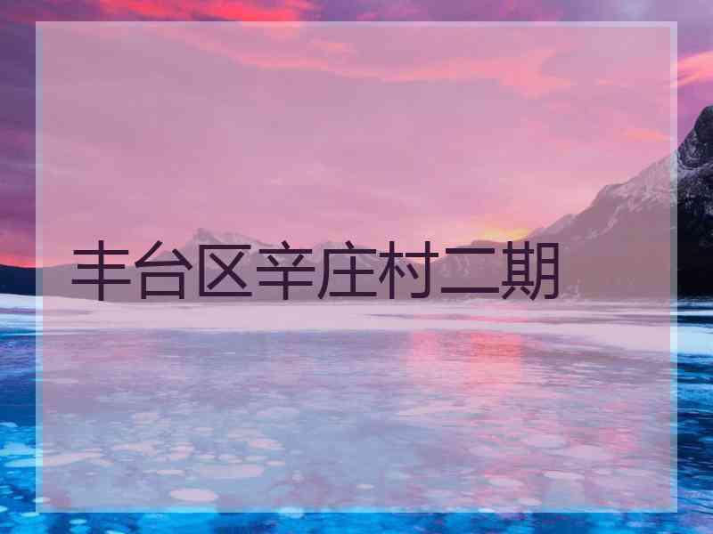 丰台区辛庄村二期