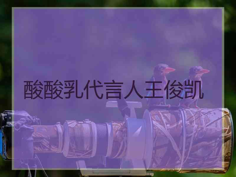 酸酸乳代言人王俊凯