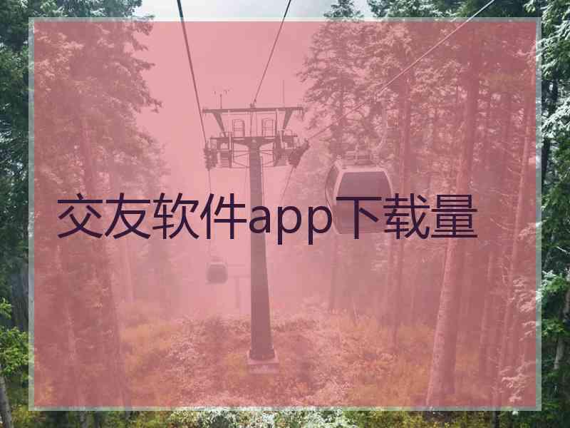 交友软件app下载量