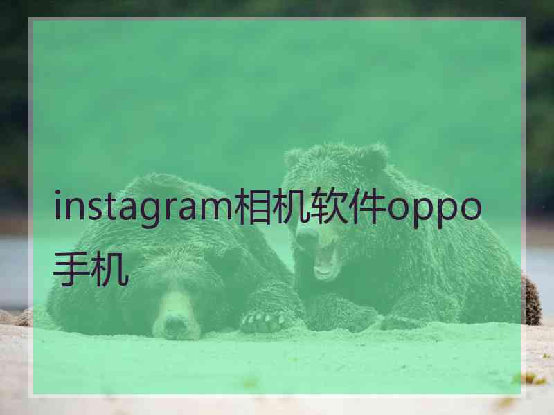 instagram相机软件oppo手机