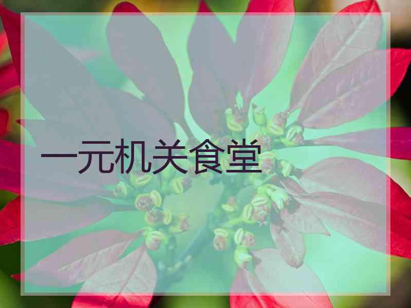 一元机关食堂