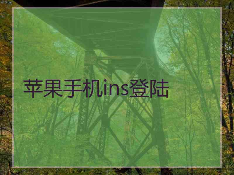 苹果手机ins登陆
