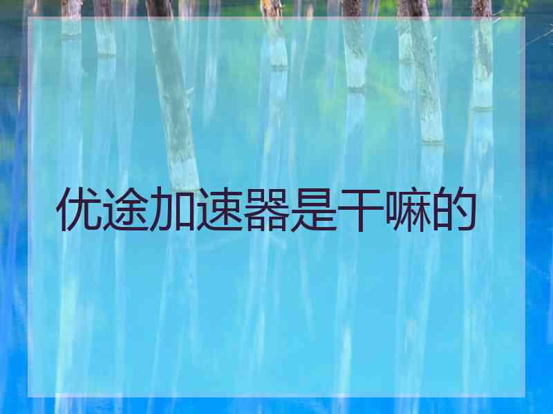 优途加速器是干嘛的