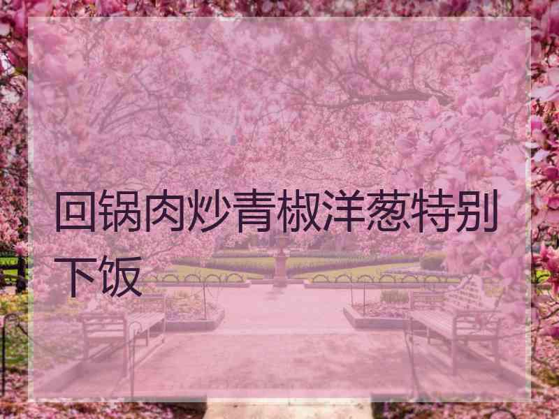 回锅肉炒青椒洋葱特别下饭