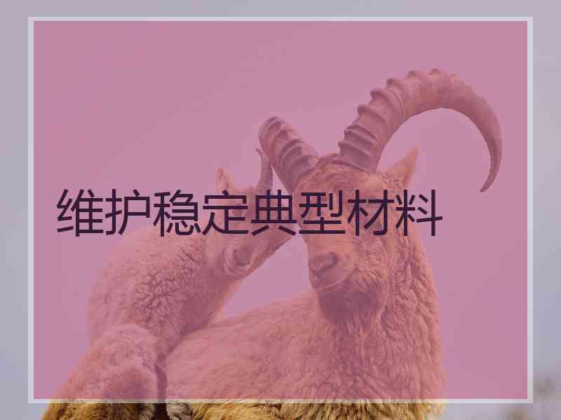 维护稳定典型材料