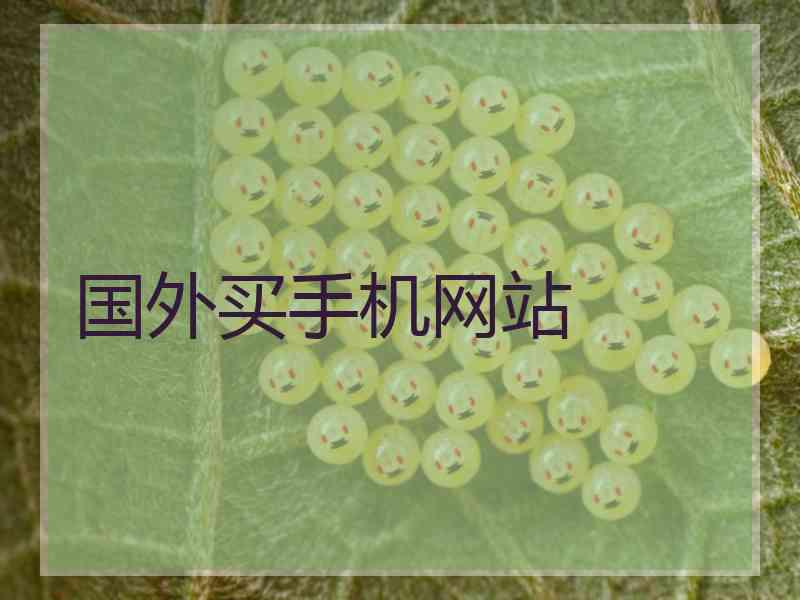 国外买手机网站