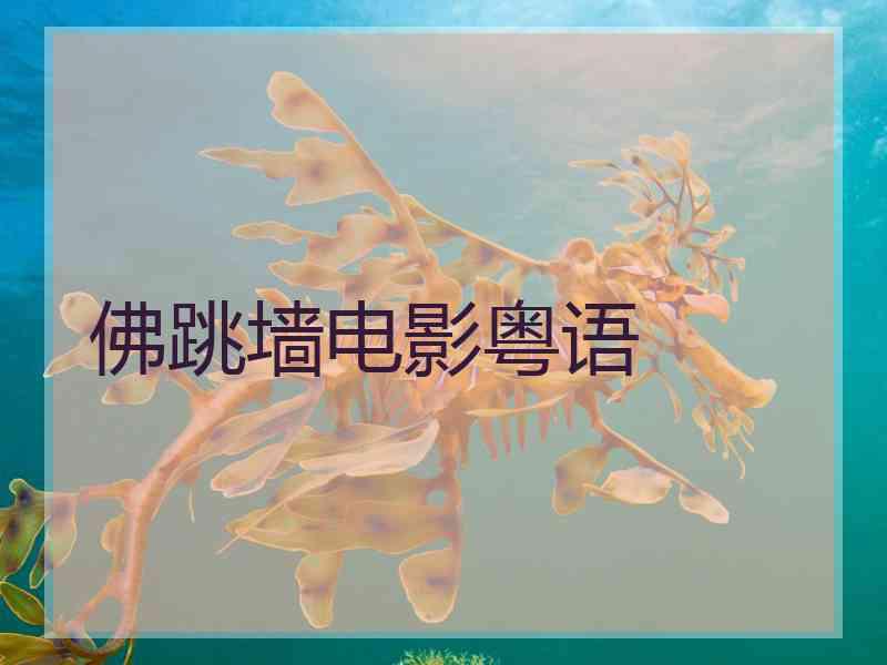 佛跳墙电影粤语